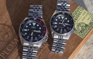 Seiko SKX013 38mm Black and SKX009 Pepsi 42.5mm