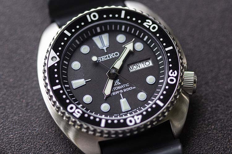 Seiko Turtle Reissue Black Dial Black Bezel Black Strap