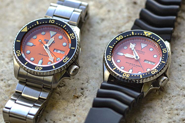 Seiko Orange Divers SKX011 and SRPD59 SBSA009