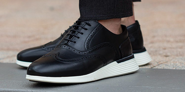 Wolf-Shepherd-Crossover-Wingtip-Black-Leather-Gray-Trousers