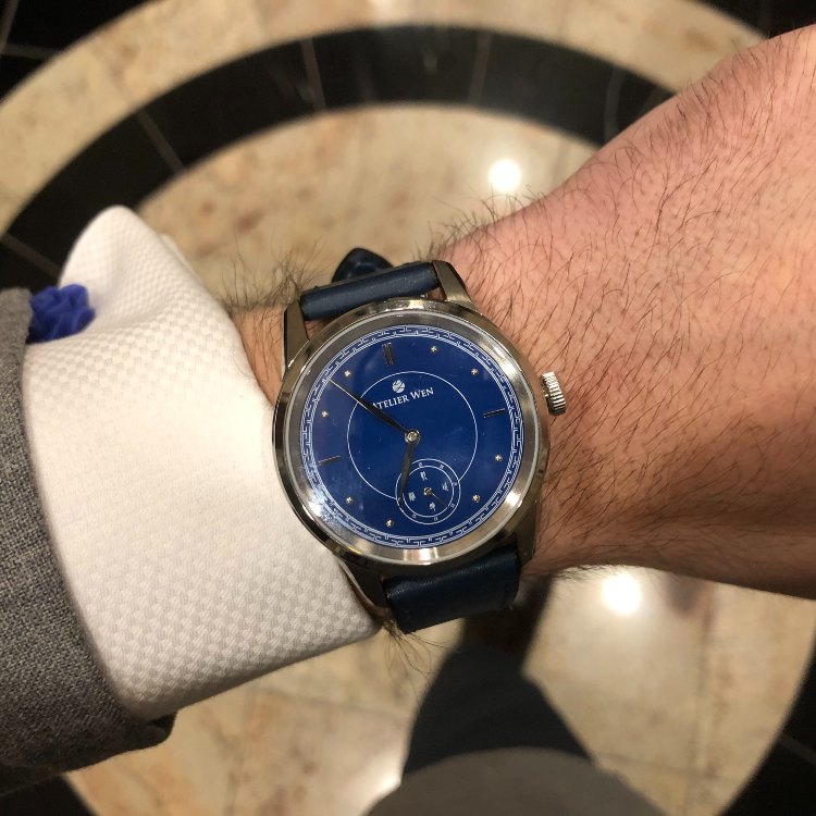 Atelier Wen Ji Blue Porcelain Ceramic Dial Watch