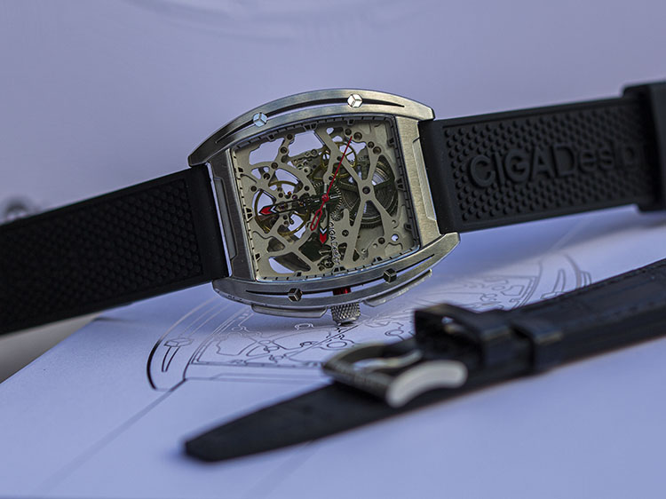 CIGA Design Steel Skeleton Watch On Strap