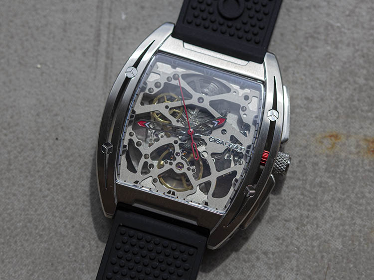 CIGA Series Z Skeletonized Watch In Steel