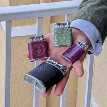 Bespoke Leather Custom Leather Fling Lighters For Cigars