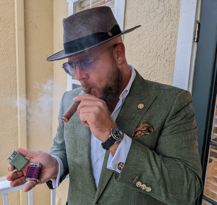 Paul Anthony with Stringray & Alligator Leather Lighters From Bespoke Leather