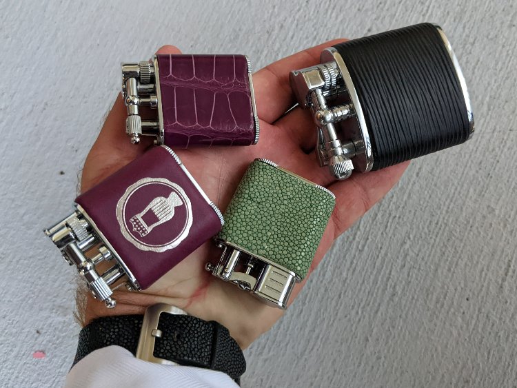 Pocket And Desktop Lighters With Custom Leather