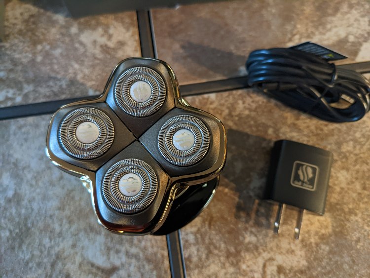 Skull Shaver 4 Headed Blade With Charger & Cable