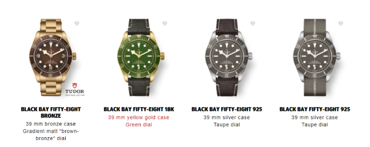 Gold, Silver, and Bronze Variation Of The Black Bay 58