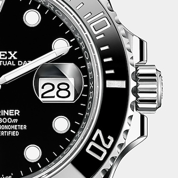 Rolex Submariner Date Cyclops Magnifier Closeup