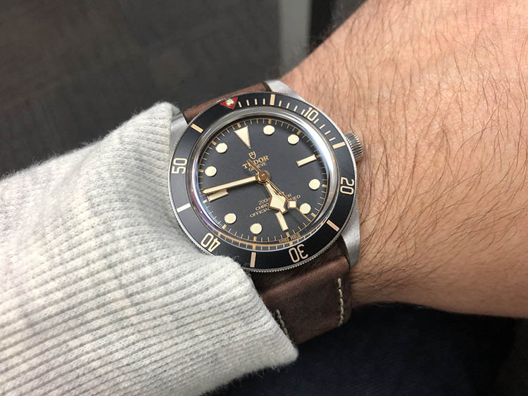 Tudor Black Bay 58 On Brown Leather Strap 