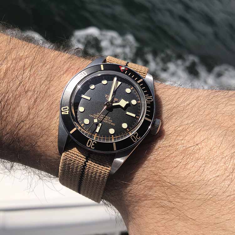 Tudor Black Bay 79030 On Khaki Fabric Strap