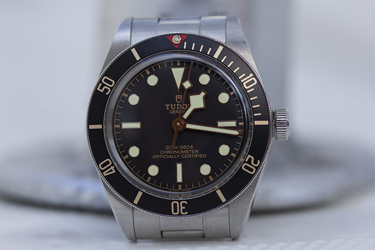 Up Close Photo Of Tudor Black Bay 58 Black Dial