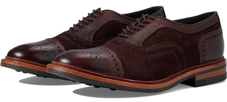 Allen Edmonds Strandmok In Rum Suede Calfskin