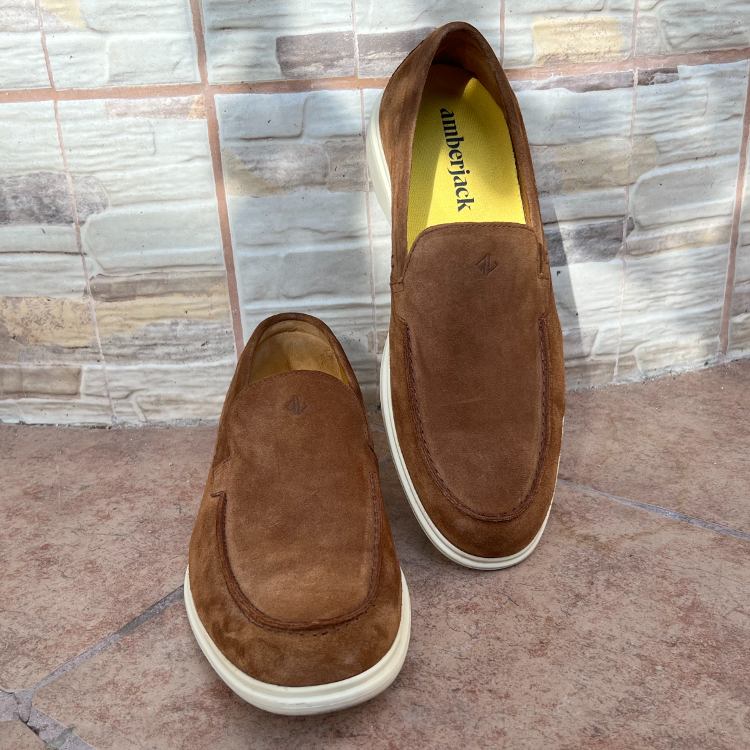 Amberjack The Loafer Light Brown Suede Shoes