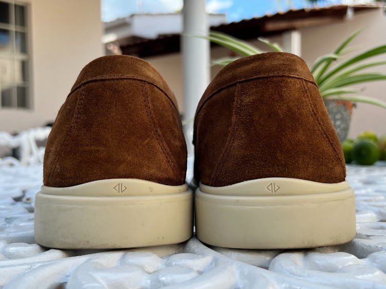 Backstay Of Suede Loafers From Amberjack