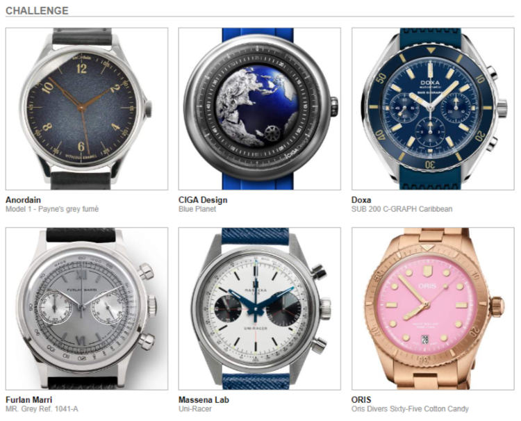 GPHG 2021 Challenge Watch Candidates