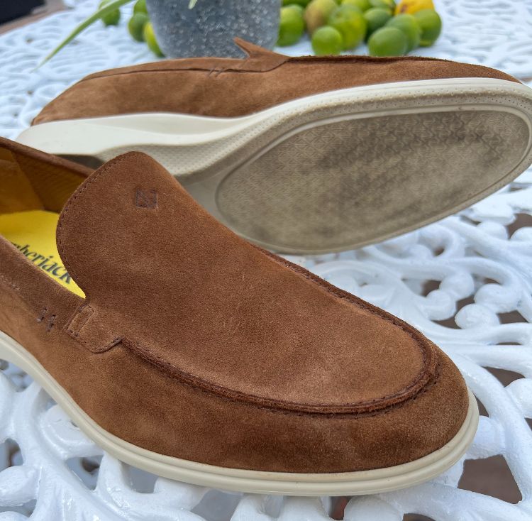 Light Brown Suede Details On Vamp