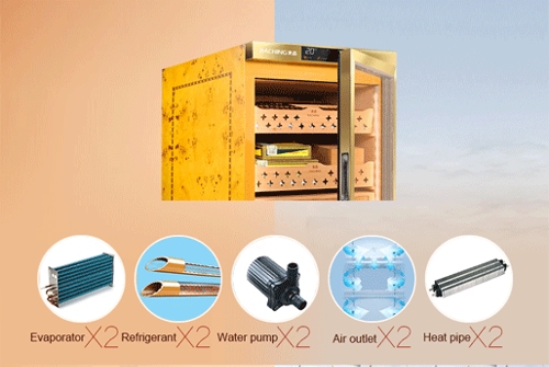 Raching MON Series Cigar Cabinet Dual HArdware Specs
