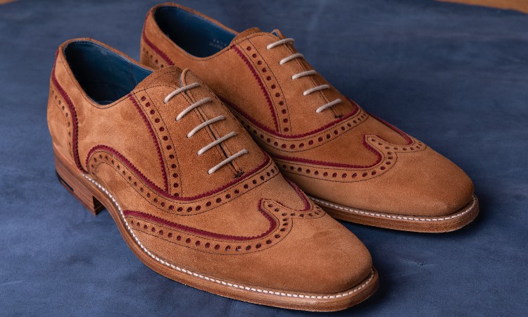 Suede OXford Shoes In Brown Leather