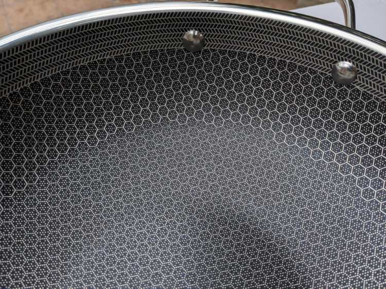 Hexclad Pan Surface Up Close Diamond-Dust Coating