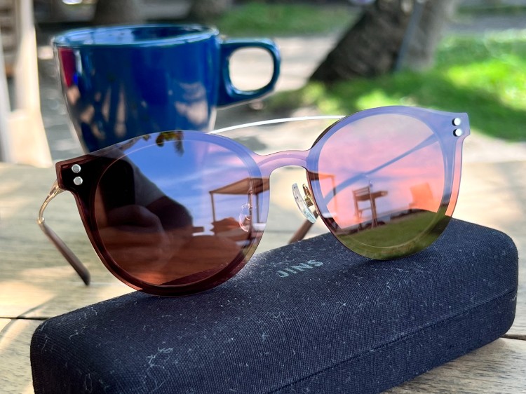 JINS Switch 342 Sheet Glasses In Rose Gold