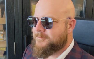 Paul Anthony Wearing EyeBuyDirect Glasses Aviator Frame