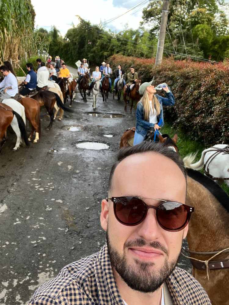 Rafael Wearing JINS Switch Sheet 342 Glasses with Magnetic Sunglasses