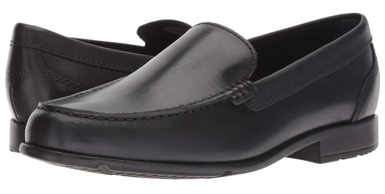 Rockport Classic Loafer Lite Venetian Shoe in Black Leather