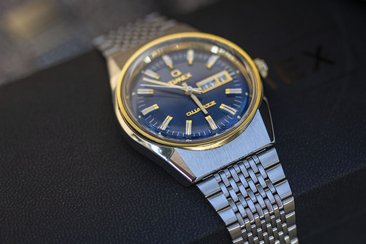 Timex Falcon Eye Gold Bezel Accents