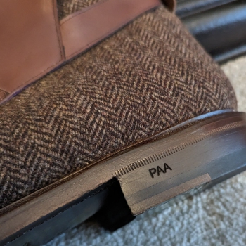 Paul Anthony Initials Detail On Idrese Boot Heel