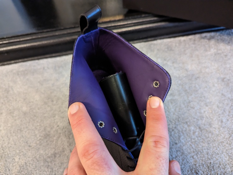 Purple Leather Lining On Idrese Boots