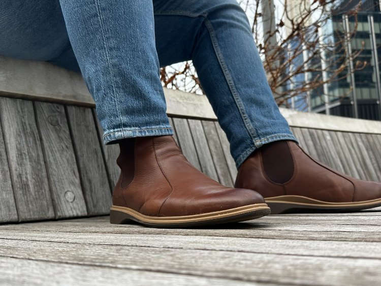 Amberjack Chelseas Paired with Light Denim Jeans 2