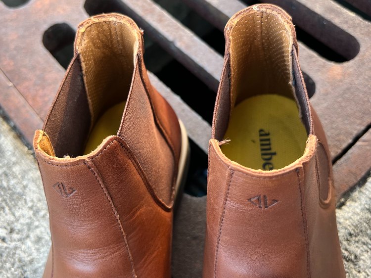 Perforated Buckskin Leather Lining On Inside Of Chelsea Boots