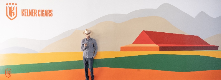 Klaas Kelner In Front Of Kelner Cigars Factory Mural