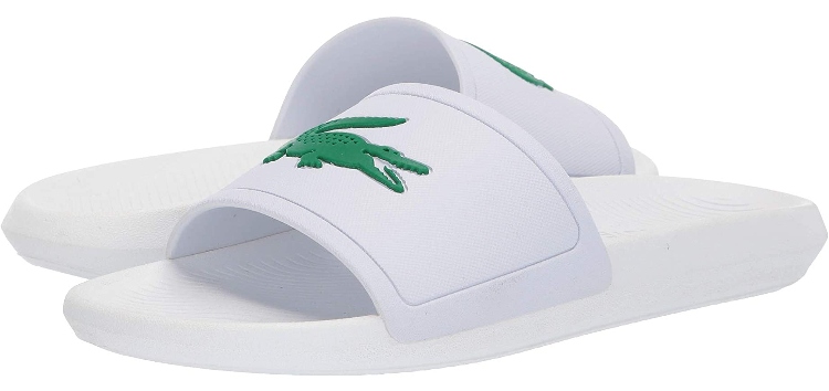 Lacoste Croco Slide White