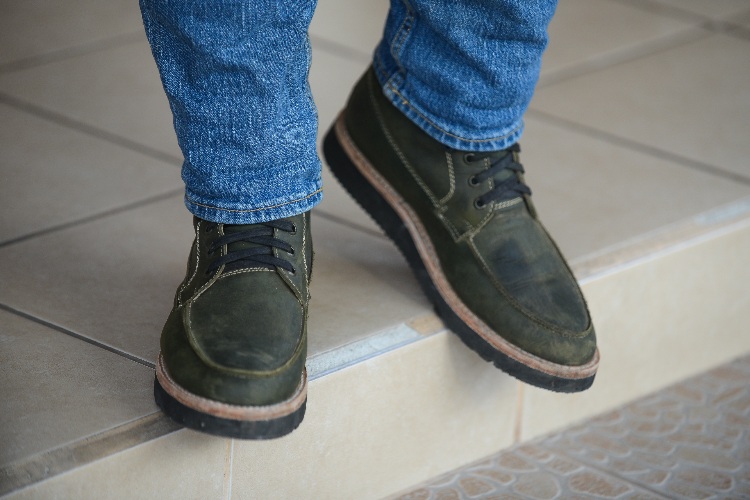 Forest Green Crazy Horse Nomad Boots by DIEVIER