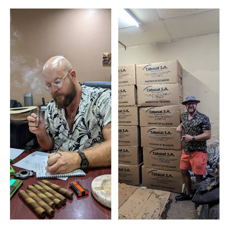 Paul in cigar factory