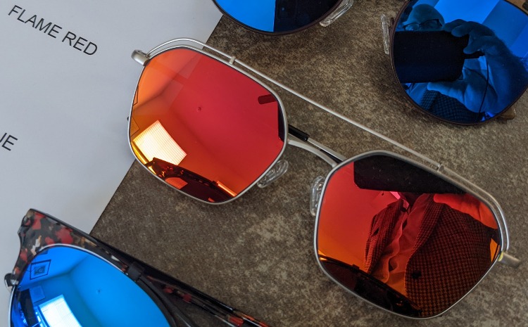 Zenni Flame Red Mirror Tint Glasses