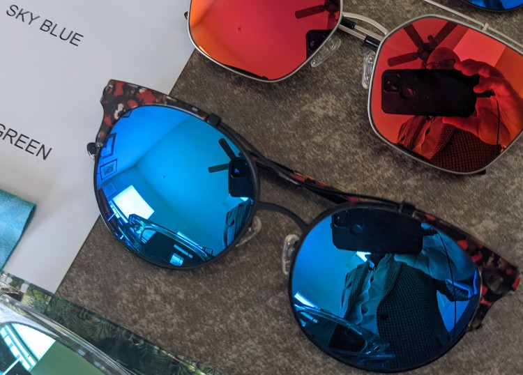 Zenni Sky Blue Mirror Tint Glasses