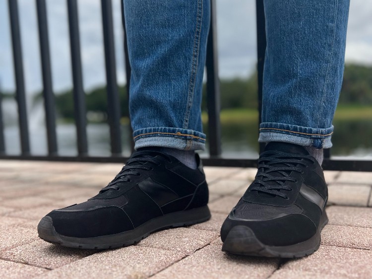 Beckett Simonon Graham Trainers with Blue Jeans