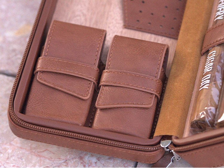 Leather Accessory Pockets Inside CiTree Humidor