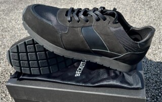 Side View Of Beckett Simonon Graham Sneakers In Black