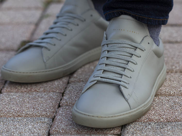 Gray Oliver Cabell Low 1 Sneakers On Feet