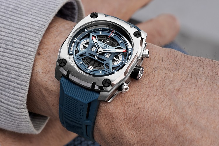 CODE41 NB24 Titanium Case Blue Strap