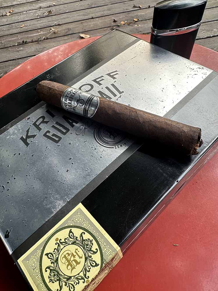 Kristoff Guardrail Black Painted Cigar Box