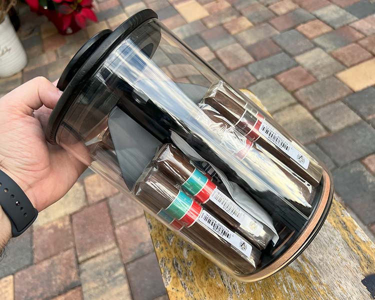 Case Elegance Cylindor Humidor Jar