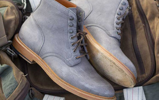 Diesel Boots Grey Kudu Leather Details