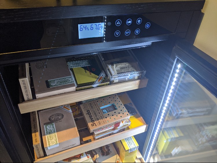 Redford Cabinet Humidor Lights & Button Panel