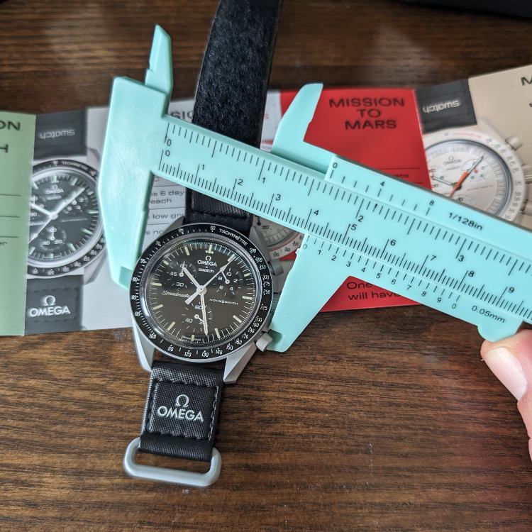 Omega Swatch Moonswatch Moon with Calipers