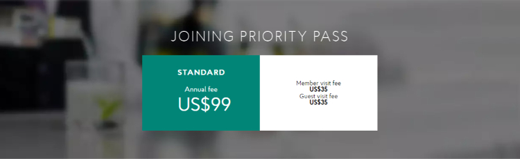 Priority Pass Standard Membership 99usd